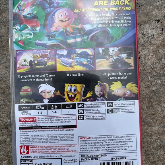 Nintendo Switch Nickelodeon kart racers grand prix 2 - Picture 3 of 6